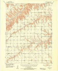 Chardon Kansas Historical topographic map, 1:62500 scale, 15 X 15 Minute, Year 1951