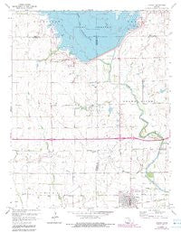 Cheney Kansas Historical topographic map, 1:24000 scale, 7.5 X 7.5 Minute, Year 1964