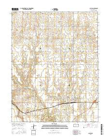 Claflin Kansas Current topographic map, 1:24000 scale, 7.5 X 7.5 Minute, Year 2015