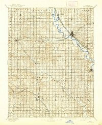 Clay Center Kansas Historical topographic map, 1:125000 scale, 30 X 30 Minute, Year 1891