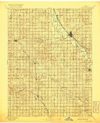 Clay Center Kansas Historical topographic map, 1:125000 scale, 30 X 30 Minute, Year 1891