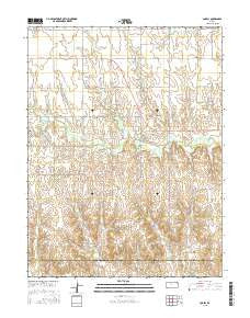 Codell Kansas Current topographic map, 1:24000 scale, 7.5 X 7.5 Minute, Year 2015
