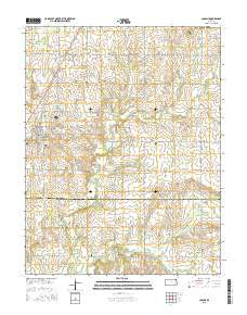 Colony Kansas Current topographic map, 1:24000 scale, 7.5 X 7.5 Minute, Year 2015
