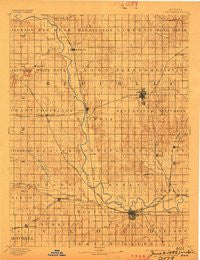 Concordia Kansas Historical topographic map, 1:125000 scale, 30 X 30 Minute, Year 1892