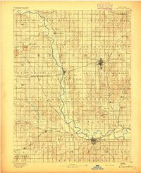 Concordia Kansas Historical topographic map, 1:125000 scale, 30 X 30 Minute, Year 1892