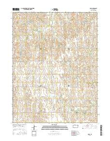 Cora Kansas Current topographic map, 1:24000 scale, 7.5 X 7.5 Minute, Year 2015