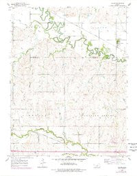 Culver Kansas Historical topographic map, 1:24000 scale, 7.5 X 7.5 Minute, Year 1955