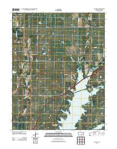 De Graff Kansas Historical topographic map, 1:24000 scale, 7.5 X 7.5 Minute, Year 2012
