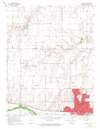 Dodge City Kansas Historical topographic map, 1:24000 scale, 7.5 X 7.5 Minute, Year 1968