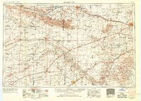 Dodge City Kansas Historical topographic map, 1:250000 scale, 1 X 2 Degree, Year 1955