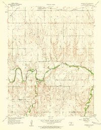 Dorrance SW Kansas Historical topographic map, 1:24000 scale, 7.5 X 7.5 Minute, Year 1956