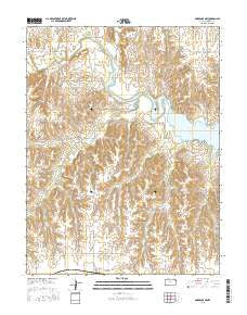 Dorrance NW Kansas Current topographic map, 1:24000 scale, 7.5 X 7.5 Minute, Year 2015