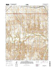Dorrance SW Kansas Current topographic map, 1:24000 scale, 7.5 X 7.5 Minute, Year 2015