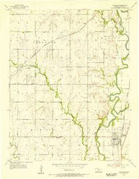 Douglass Kansas Historical topographic map, 1:24000 scale, 7.5 X 7.5 Minute, Year 1955