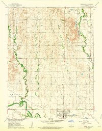 Downs North Kansas Historical topographic map, 1:24000 scale, 7.5 X 7.5 Minute, Year 1960