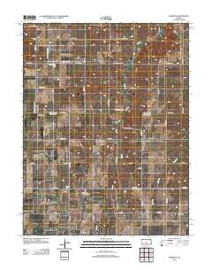 Dubuque Kansas Historical topographic map, 1:24000 scale, 7.5 X 7.5 Minute, Year 2012