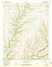 Eaton Kansas Historical topographic map, 1:24000 scale, 7.5 X 7.5 Minute, Year 1965