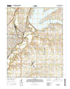 El Dorado Kansas Current topographic map, 1:24000 scale, 7.5 X 7.5 Minute, Year 2015