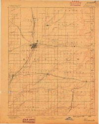 Eldorado Kansas Historical topographic map, 1:125000 scale, 30 X 30 Minute, Year 1888