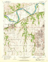 Eudora Kansas Historical topographic map, 1:24000 scale, 7.5 X 7.5 Minute, Year 1951