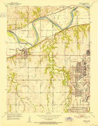 Eudora Kansas Historical topographic map, 1:24000 scale, 7.5 X 7.5 Minute, Year 1951