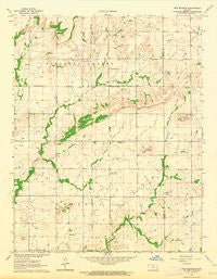 Five Mounds Kansas Historical topographic map, 1:24000 scale, 7.5 X 7.5 Minute, Year 1963