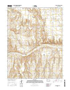 Gibson Creek Kansas Current topographic map, 1:24000 scale, 7.5 X 7.5 Minute, Year 2015