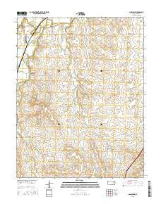 Gladstone Kansas Current topographic map, 1:24000 scale, 7.5 X 7.5 Minute, Year 2015