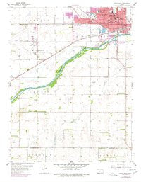 Great Bend Kansas Historical topographic map, 1:24000 scale, 7.5 X 7.5 Minute, Year 1958