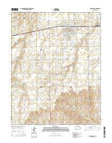 Greensburg Kansas Current topographic map, 1:24000 scale, 7.5 X 7.5 Minute, Year 2015