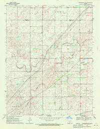 Greensburg NE Kansas Historical topographic map, 1:24000 scale, 7.5 X 7.5 Minute, Year 1969