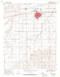 Greensburg Kansas Historical topographic map, 1:24000 scale, 7.5 X 7.5 Minute, Year 1969