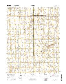 Grigston Kansas Current topographic map, 1:24000 scale, 7.5 X 7.5 Minute, Year 2015