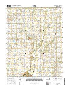 Grindstone Creek Kansas Current topographic map, 1:24000 scale, 7.5 X 7.5 Minute, Year 2015