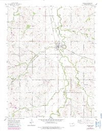 Gypsum Kansas Historical topographic map, 1:24000 scale, 7.5 X 7.5 Minute, Year 1955