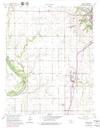 Hackney Kansas Historical topographic map, 1:24000 scale, 7.5 X 7.5 Minute, Year 1965