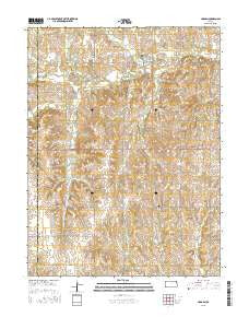 Haddam Kansas Current topographic map, 1:24000 scale, 7.5 X 7.5 Minute, Year 2015