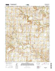 Hamilton Kansas Current topographic map, 1:24000 scale, 7.5 X 7.5 Minute, Year 2015