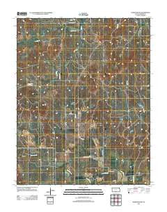 Hardtner NW Kansas Historical topographic map, 1:24000 scale, 7.5 X 7.5 Minute, Year 2012