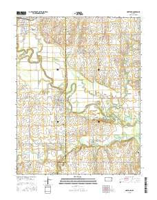Hartford Kansas Current topographic map, 1:24000 scale, 7.5 X 7.5 Minute, Year 2015