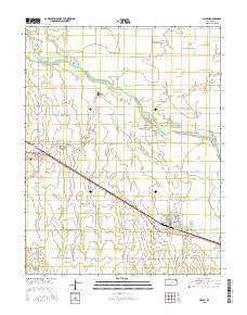 Haven Kansas Current topographic map, 1:24000 scale, 7.5 X 7.5 Minute, Year 2015
