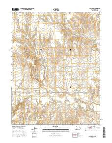 Hay Canyon Kansas Current topographic map, 1:24000 scale, 7.5 X 7.5 Minute, Year 2015