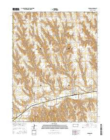 Herndon Kansas Current topographic map, 1:24000 scale, 7.5 X 7.5 Minute, Year 2015