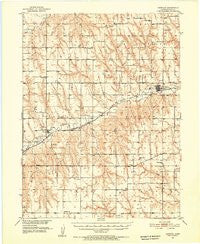 Herndon Kansas Historical topographic map, 1:62500 scale, 15 X 15 Minute, Year 1951