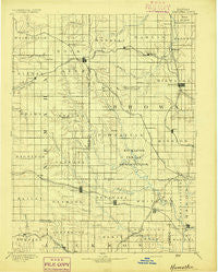 Hiawatha Kansas Historical topographic map, 1:125000 scale, 30 X 30 Minute, Year 1894