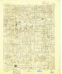 Hill Kansas Historical topographic map, 1:125000 scale, 30 X 30 Minute, Year 1893