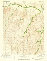 Holyrood NE Kansas Historical topographic map, 1:24000 scale, 7.5 X 7.5 Minute, Year 1957