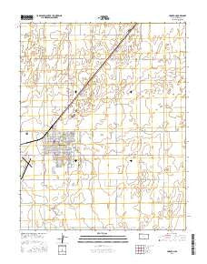 Hugoton Kansas Current topographic map, 1:24000 scale, 7.5 X 7.5 Minute, Year 2015