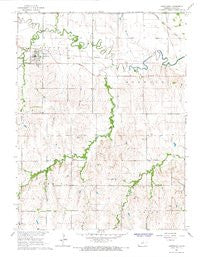 Jamestown Kansas Historical topographic map, 1:24000 scale, 7.5 X 7.5 Minute, Year 1966