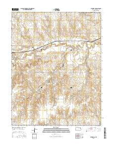 Jetmore SE Kansas Current topographic map, 1:24000 scale, 7.5 X 7.5 Minute, Year 2015
